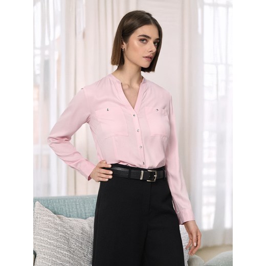 Sinsay - Koszula slim fit - różowy Sinsay XS Sinsay