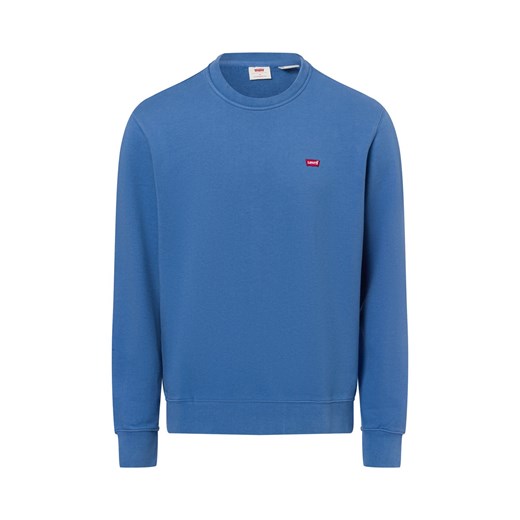 Levi's Męska bluza nierozpinana Mężczyźni Bawełna niebieski jednolity ze sklepu vangraaf w kategorii Bluzy męskie - zdjęcie 178449178