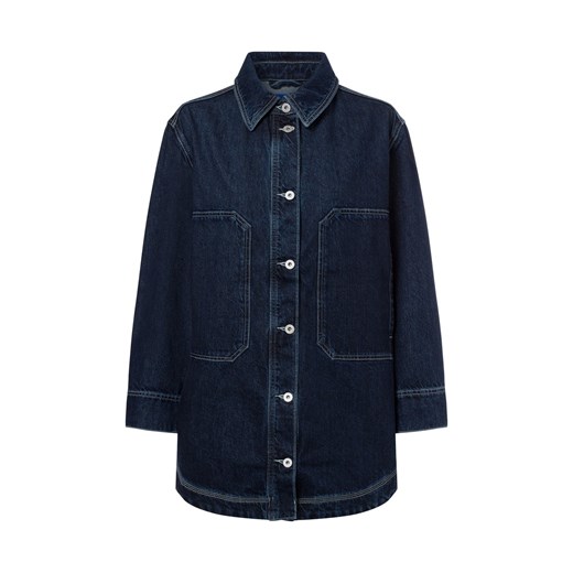 HUGO BLUE Dżinsowa bluzka damska - Galane_B Kobiety Bawełna denim jednolity ze sklepu vangraaf w kategorii Koszule damskie - zdjęcie 178449189
