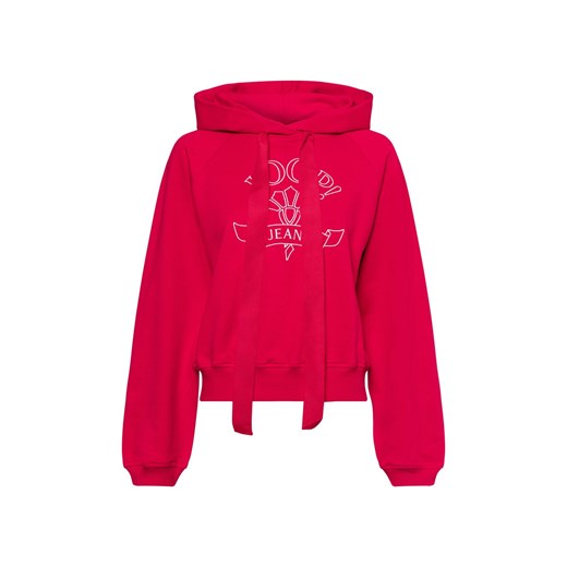 Joop Jeans Damski sweter z kapturem - Tinna Kobiety Bawełna czerwony jednolity ze sklepu vangraaf w kategorii Bluzy damskie - zdjęcie 178449199