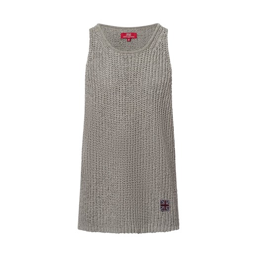 Finshley & Harding London Tank top męski Mężczyźni Bawełna szary wypukły wzór tkaniny ze sklepu vangraaf w kategorii T-shirty męskie - zdjęcie 178449206
