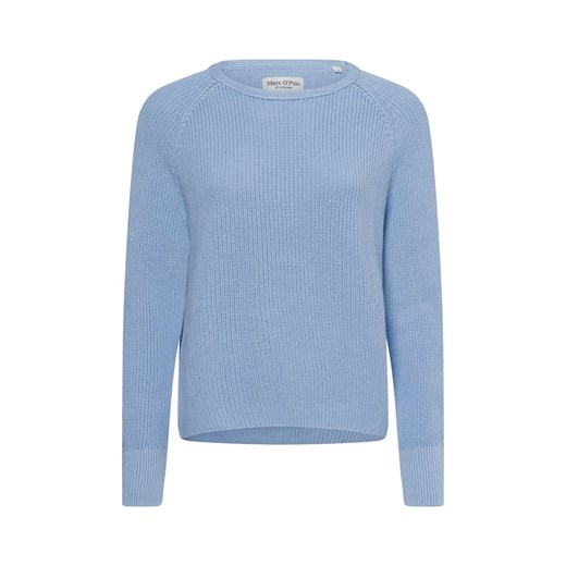 Marc O'Polo Sweter damski z dzianiny Kobiety Bawełna jasnoniebieski jednolity ze sklepu vangraaf w kategorii Swetry damskie - zdjęcie 178449216