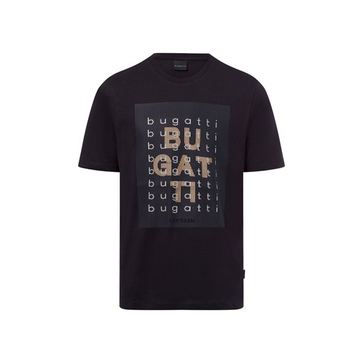 Bugatti Koszulka męska Mężczyźni Bawełna czarny nadruk ze sklepu vangraaf w kategorii T-shirty męskie - zdjęcie 178449219