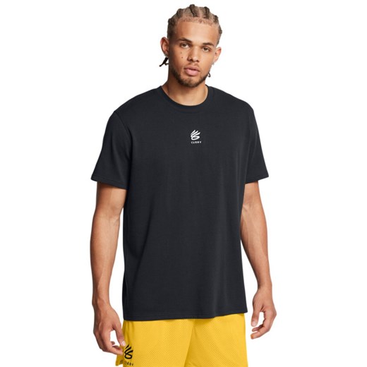 Męska koszulka do koszykówki Under Armour Curry Logo Heavyweight - czarna ze sklepu Sportstylestory.com w kategorii T-shirty męskie - zdjęcie 178449377