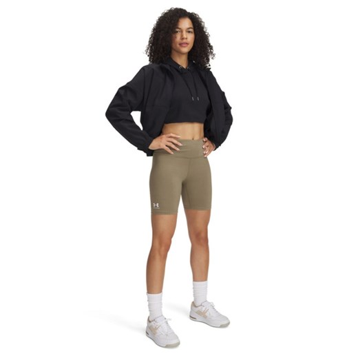Damskie kolarki dzianinowe Under Armour Campus 7in Short - brązowe ze sklepu Sportstylestory.com w kategorii Szorty - zdjęcie 178449386