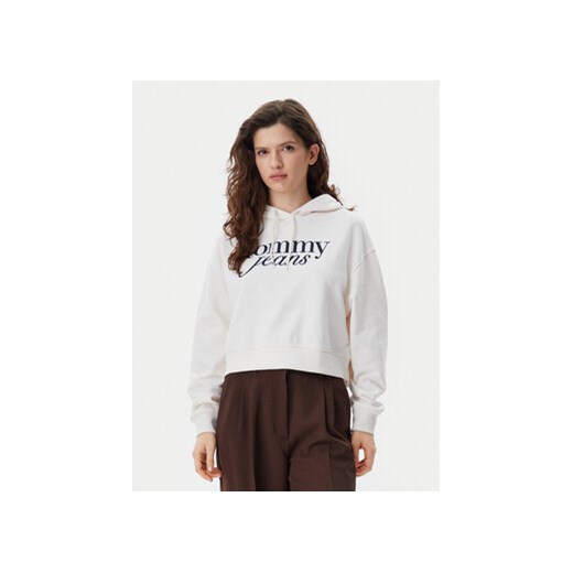 Tommy Jeans Bluza Script DW0DW20306 Beżowy Relaxed Fit ze sklepu MODIVO w kategorii Bluzy damskie - zdjęcie 178450025