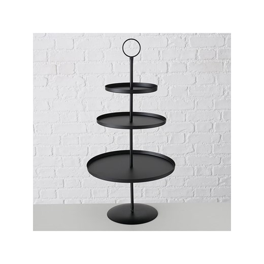 Boltze Etażerka "Samona" w kolorze czarnym - wys. 60 x Ø 30 cm ze sklepu Limango Polska w kategorii Misy i tace dekoracyjne - zdjęcie 178451996