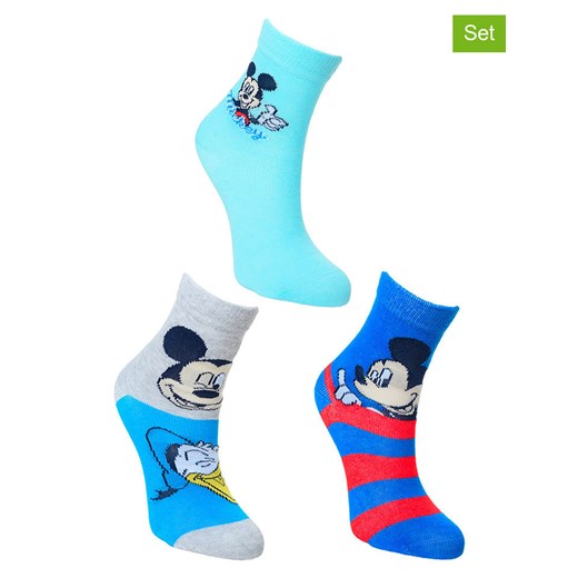 Disney Mickey Mouse Skarpety (3 pary) &quot;Myszka Miki&quot; ze wzorem ze sklepu Limango Polska w kategorii Skarpetki dziecięce - zdjęcie 178452066