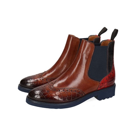 Botki Melvin & Hamilton płaskie brązowe 