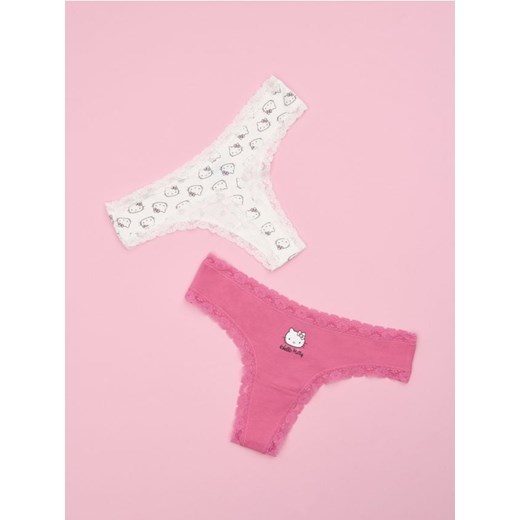 Sinsay - Majtki stringi 2 pack Hello Kitty - wielobarwny ze sklepu Sinsay w kategorii Majtki damskie - zdjęcie 178454785