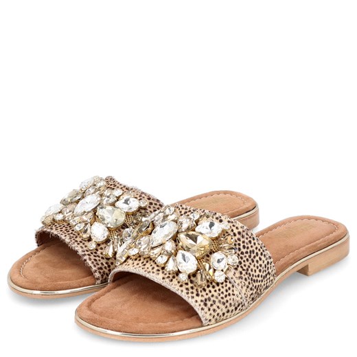 Klapki damskie Bottega Smeralda casual skórzane