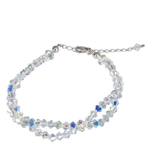 Bransoletka ślubna ze srebra z kryształkami Swarovski - TYMOTEO LOVE CRISTAL AB ze sklepu Tymoteo.pl - sklep obuwniczy w kategorii Bransoletki - zdjęcie 178461096
