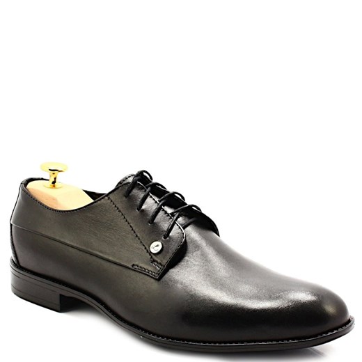 Buty męskie wizytowe - LEADER 344A-459 CZARNE ze sklepu Tymoteo.pl - sklep obuwniczy w kategorii Buty eleganckie męskie - zdjęcie 178470855