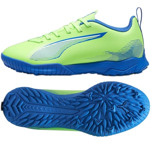 Buty Puma Ultra 5 Play  Tt 107910-03 zielone ze sklepu ButyModne.pl w kategorii Buty sportowe dziecięce - zdjęcie 178475377