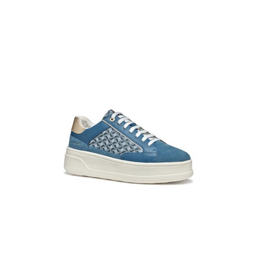 Buty sportowe damskie Geox sneakersy sznurowane płaskie