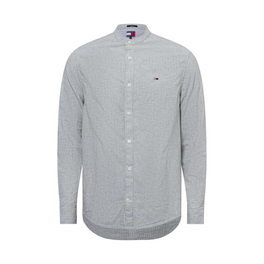 Tommy Jeans Męska koszula casual z zawartością lnu Mężczyźni Regular Fit Bawełna trzcinowy w paski ze sklepu vangraaf w kategorii Koszule męskie - zdjęcie 178480907