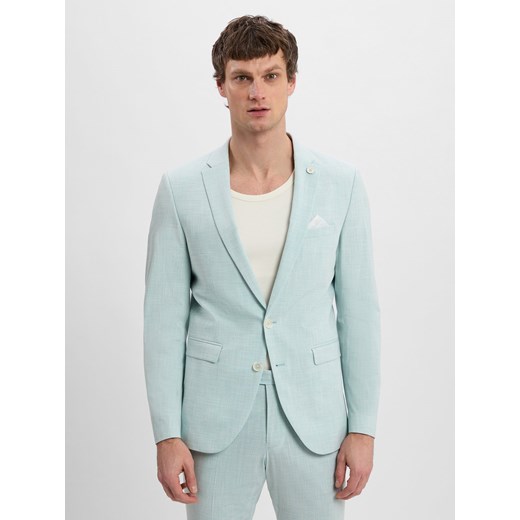 Finshley & Harding London Męska marynarka garniturowa - Brixdon Mężczyźni Slim Fit zielony jednolity ze sklepu vangraaf w kategorii Marynarki męskie - zdjęcie 178480956