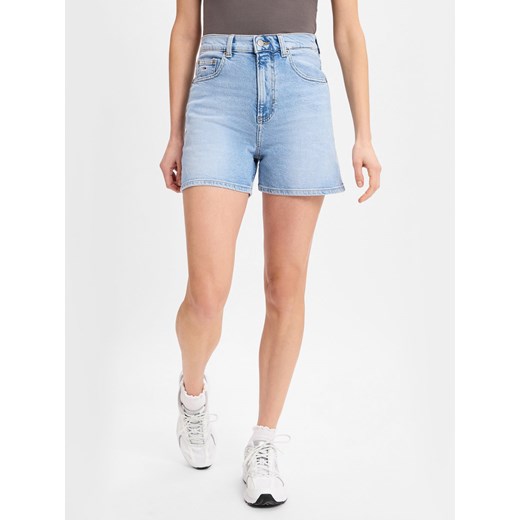Tommy Jeans Szorty Kobiety Bawełna bielony jednolity ze sklepu vangraaf w kategorii Szorty - zdjęcie 178480967