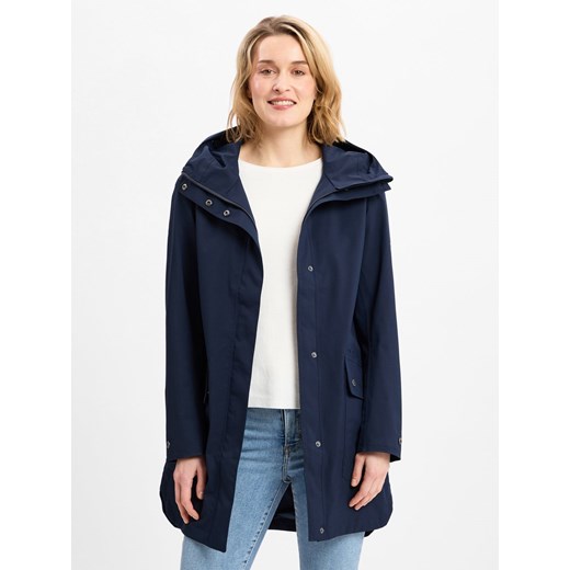 Didriksons Parka damska - GWEN WNS PARKA 6 Kobiety Sztuczne włókno granatowy jednolity ze sklepu vangraaf w kategorii Płaszcze damskie - zdjęcie 178480996