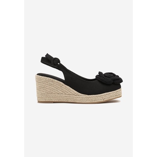 Espadryle damskie Renee na koturnie z klamrą casual
