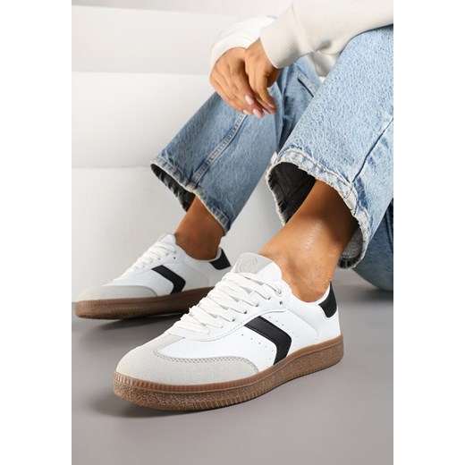 Białe Sneakersy z Perforacją w Stylu Tenisówek Olirielis ze sklepu renee.pl w kategorii Buty sportowe damskie - zdjęcie 178485848
