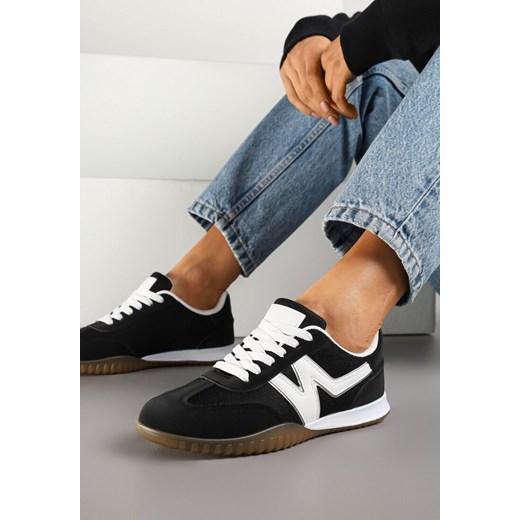 Czarne Sneakersy Klasyczne Tenisówki Istia ze sklepu renee.pl w kategorii Buty sportowe damskie - zdjęcie 178491275