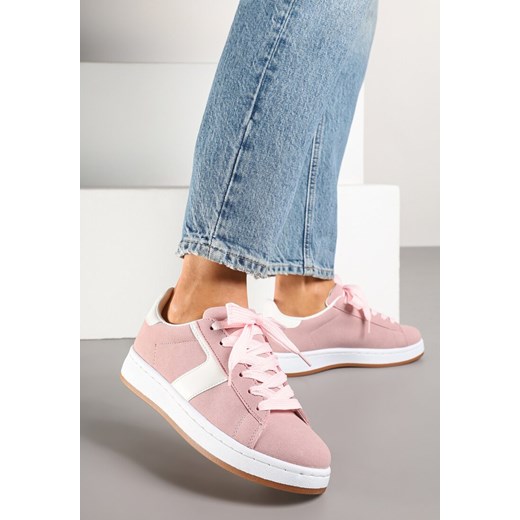 Różowe Sneakersy z Geometrycznym Motywem Taniffia ze sklepu renee.pl w kategorii Buty sportowe damskie - zdjęcie 178493705