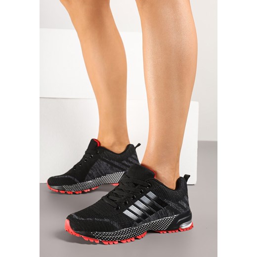 Czarno-Czerwone Sneakersy w Sportowym Stylu Luricca ze sklepu renee.pl w kategorii Buty sportowe damskie - zdjęcie 178494107
