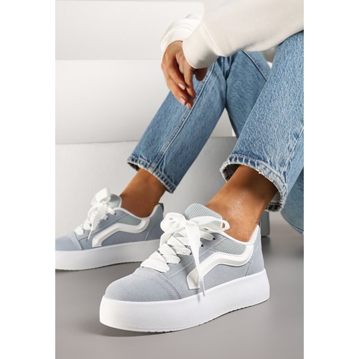Jasnoniebieskie Sneakersy Kultowe Tenisówki na Grubej Podeszwie Nurisora ze sklepu renee.pl w kategorii Buty sportowe damskie - zdjęcie 178496218