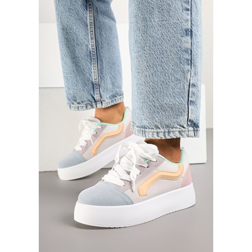 Niebiesko-Fioletowe Sneakersy Kultowe Tenisówki na Grubej Podeszwie Nurisora ze sklepu renee.pl w kategorii Buty sportowe damskie - zdjęcie 178496236