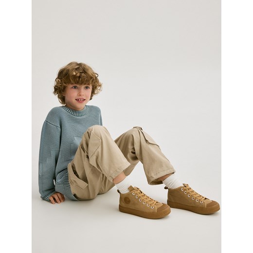 Reserved - Spodnie cargo - beżowy Reserved 116 (5-6 lat) Reserved