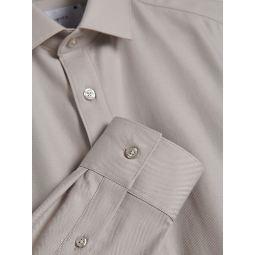 Reserved - Bawełniana koszula slim fit - beżowy Reserved XS Reserved