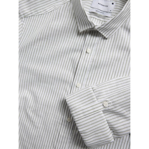 Reserved - Bawełniana koszula regular fit - jasnozielony Reserved S Reserved
