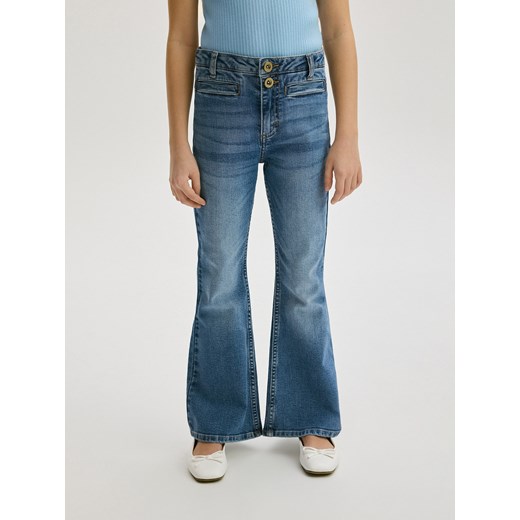 Reserved - Jeansy bootcut fit - niebieski ze sklepu Reserved w kategorii Spodnie dziewczęce - zdjęcie 178499997
