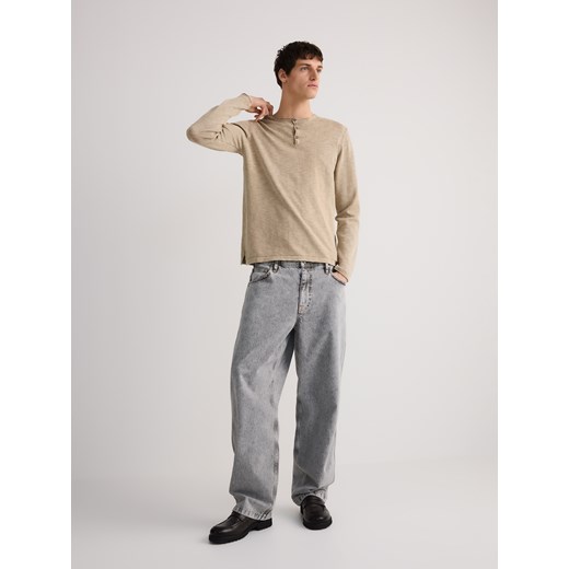 Reserved - Sweter z bawełny - beżowy Reserved XXL Reserved