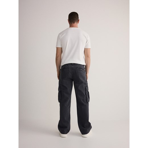 Reserved - Jeansy cargo - szary Reserved 29 Reserved