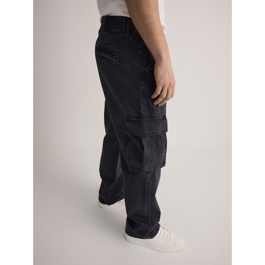 Reserved - Jeansy cargo - szary Reserved 32 Reserved
