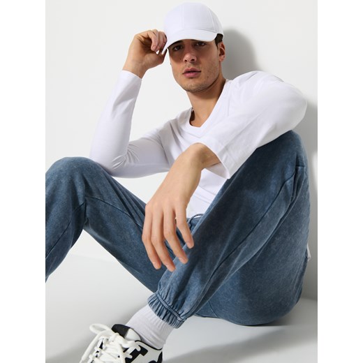 Sinsay - Spodnie regular fit - niebieski Sinsay XXL Sinsay