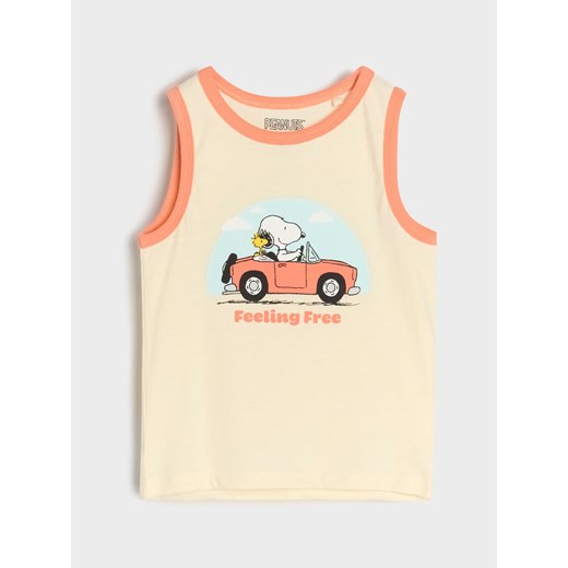 Sinsay - Komplet dzianinowy Peanuts - kremowy Sinsay 74 Sinsay