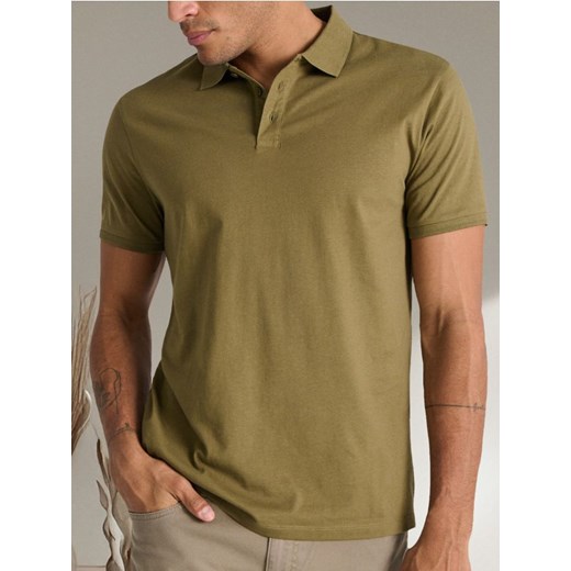 Sinsay - Koszulka polo - khaki ze sklepu Sinsay w kategorii T-shirty męskie - zdjęcie 178502596