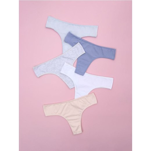 Sinsay - Majtki brazyliany 5 pack - wielobarwny ze sklepu Sinsay w kategorii Majtki damskie - zdjęcie 178502776