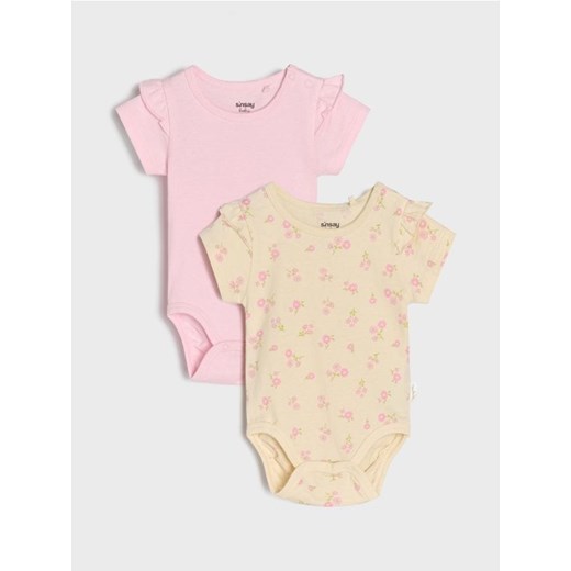 Sinsay - Body 2 pack - kremowy ze sklepu Sinsay w kategorii Odzież dla niemowląt - zdjęcie 178502869