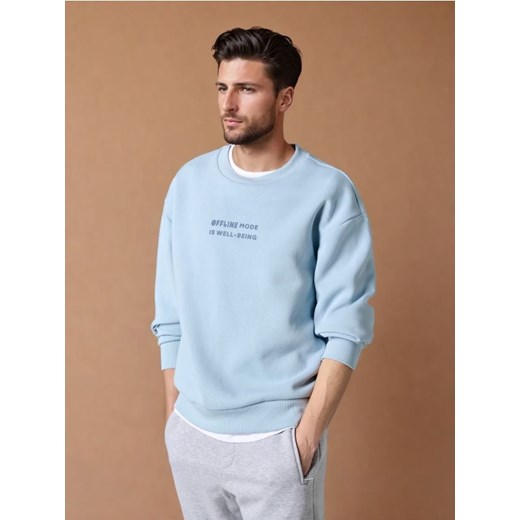 Sinsay - Bluza - błękitny ze sklepu Sinsay w kategorii Bluzy męskie - zdjęcie 178502925