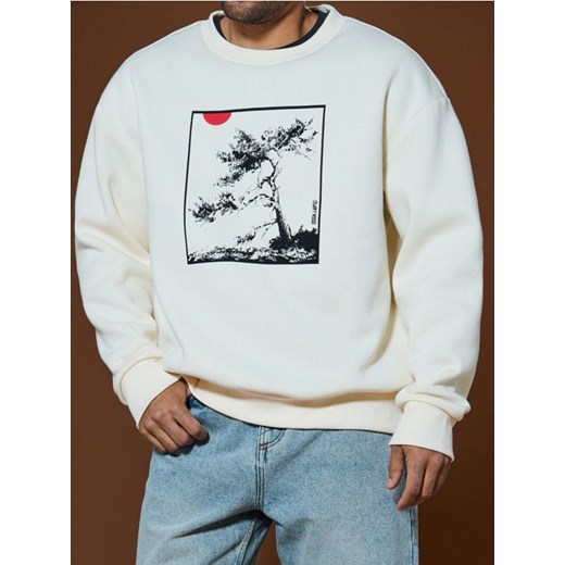 Sinsay - Bluza - beżowy ze sklepu Sinsay w kategorii Bluzy męskie - zdjęcie 178502926