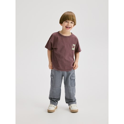 Reserved - T-shirt oversize - fioletowy Reserved 92 (1 Reserved