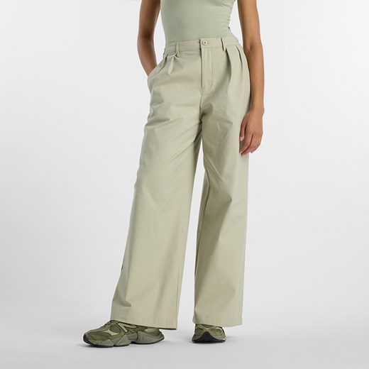 Spodnie damskie New Balance WP51538OVN – beżowe ze sklepu New Balance Poland w kategorii Spodnie damskie - zdjęcie 178503738