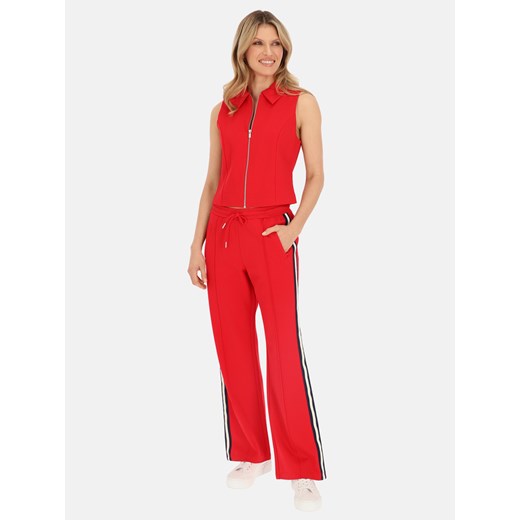 Czerwona rozpinana kamizelka damska Red Button Zipper Red Button 36 Eye For Fashion