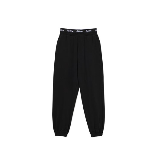 Cropp - Czarne dresowe joggery z nadrukiem - czarny ze sklepu Cropp w kategorii Spodnie damskie - zdjęcie 178514287