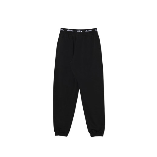 Cropp - Czarne dresowe joggery z nadrukiem - czarny Cropp L Cropp