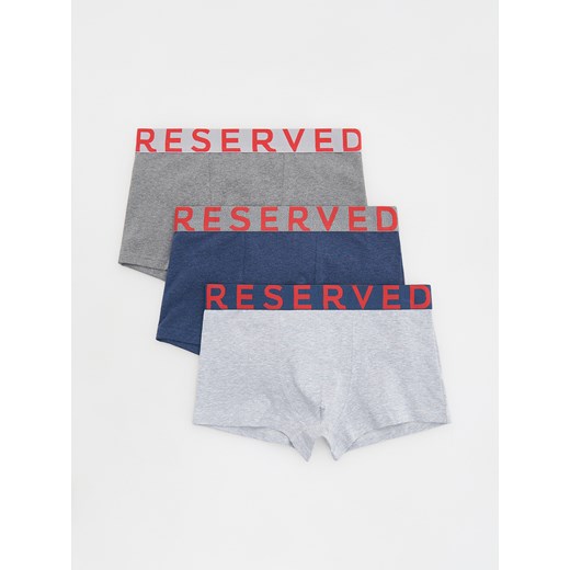 Reserved - 3 pack bokserek Classic - ciemnoszary ze sklepu Reserved w kategorii Majtki męskie - zdjęcie 178514517